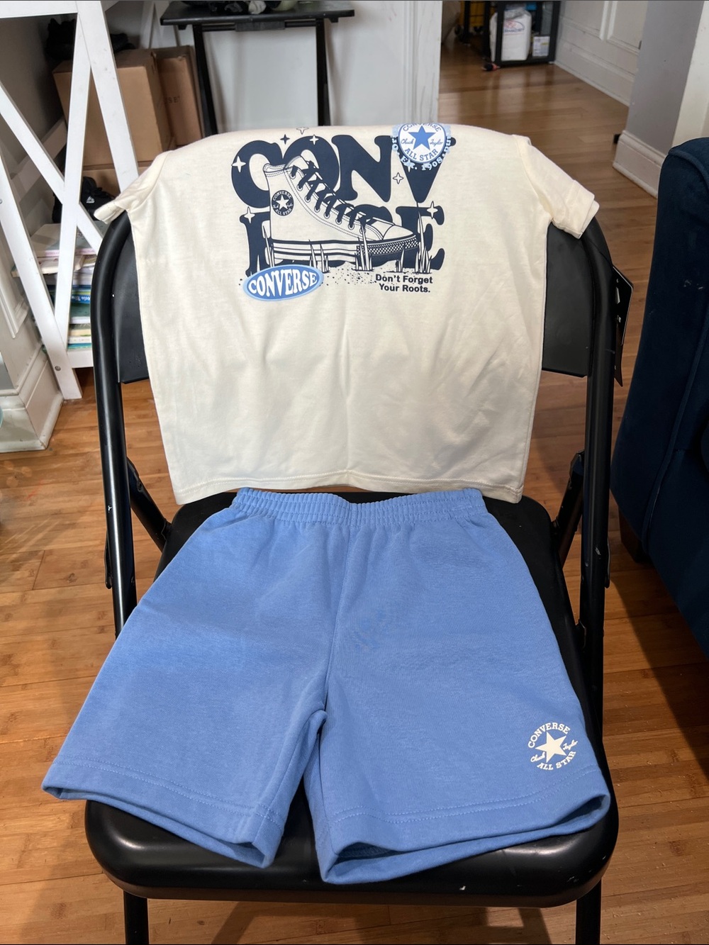 Converse Men's Light Blue Athletic Shorts